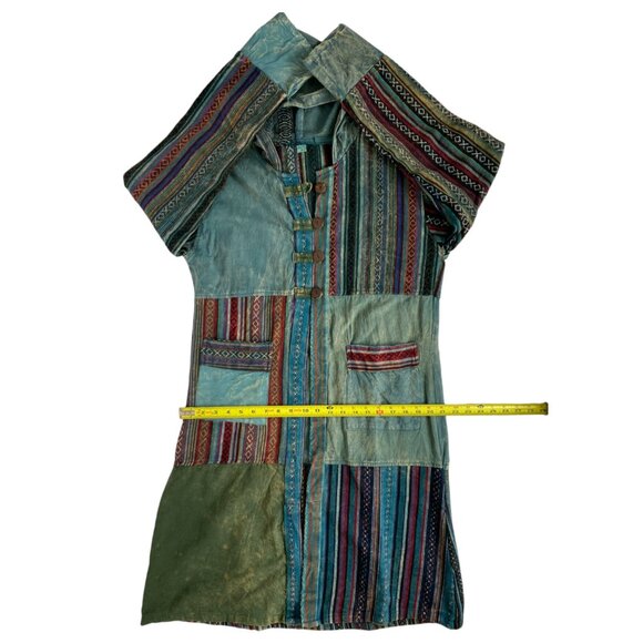 Patchwork hooded duster jacket - NEW - Picture 11 of 12